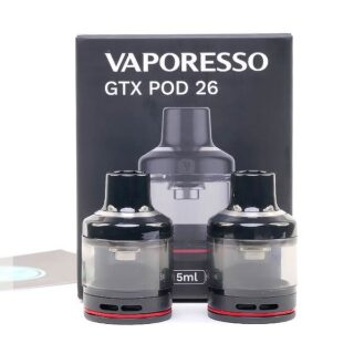 vaporesso gtx 26 replacement empty pods 5ml ( 2 pack )