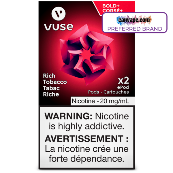 vuse rich tobacco bold+ epod replacement pods