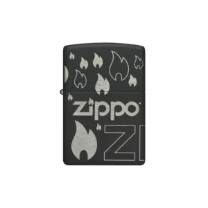 Zippo Lighter - Black Matte Laser 360 Design