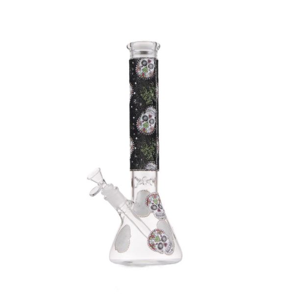 14″ Skull Bloom Beaker