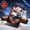 2D Flat White Tiger Retro Fashion Lighter Shell,