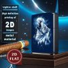 2D Flat Wolf Howling Retro Fashion Lighter Shell,