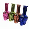 6" Chrome Reaper - Skull Edition Glass Bong,