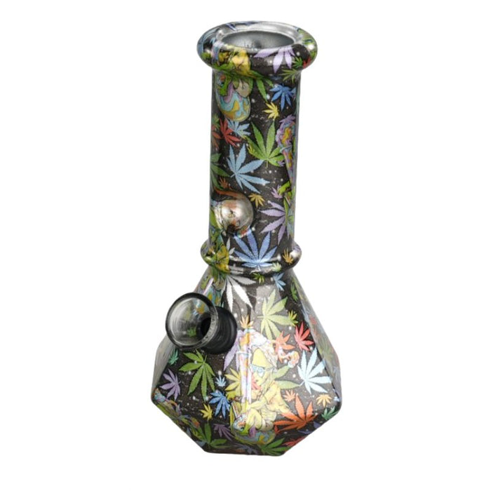 6” Colour Leaf Prism Hex Bong Series,
