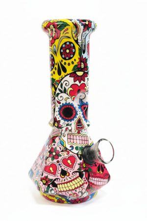 6'' Crimson Skull Prism Hex Bong