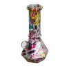 6” Graffiti Skull Prism Hex Bong Series