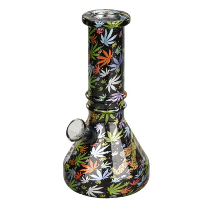 6” Kush Leaf Vivid Vault Beaker Bong, 6” Kush Leaf Vivid Vault Beaker Bong,