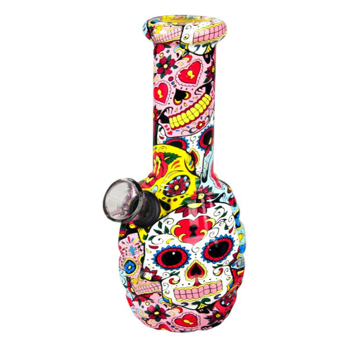 6” PsySkull Art Glass Bong, 6” PsySkull Art Glass Bong,