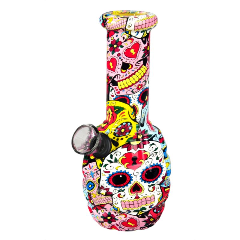6” PsySkull Art Glass Bong 6” PsySkull Art Glass Bong