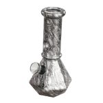 6” Skull Emblem Prism Hex Bong Series, 6” Skull Emblem Prism Hex Bong Series