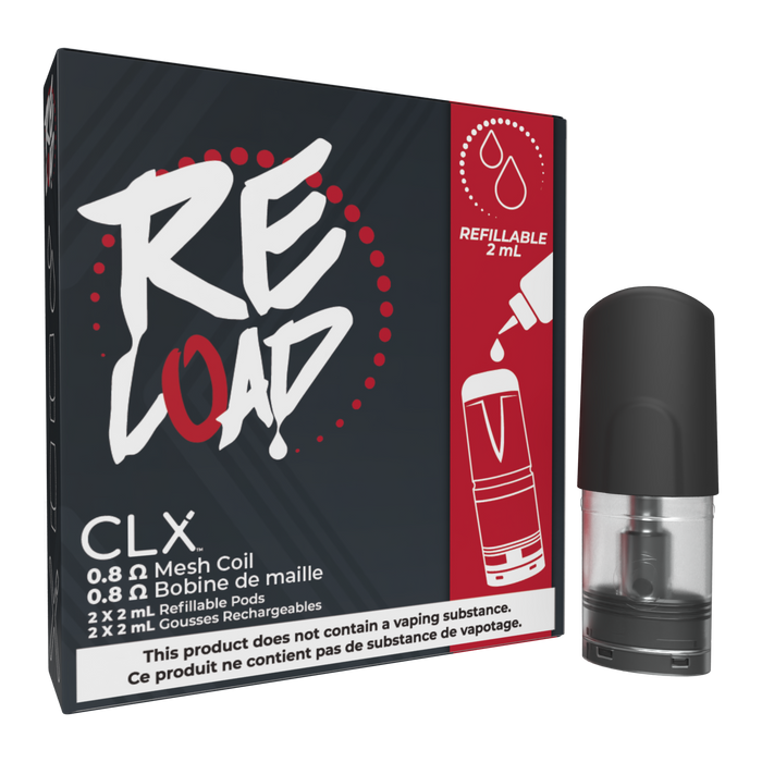 CLX STLTH Re Load Compatible Refillable Pods 2 Pcs 0.8ohm 2ml,