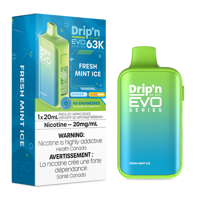 ENVI Drip'n EVO 63K Rechargeable Disposable Vape 20mL, ENVI Drip'n EVO 63K Rechargeable Disposable Vape 20mL,