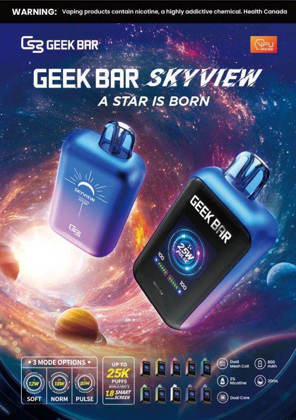 Geek Bar Skyview 25k Puff Disposable Vape 20ml **Valentines Special**,