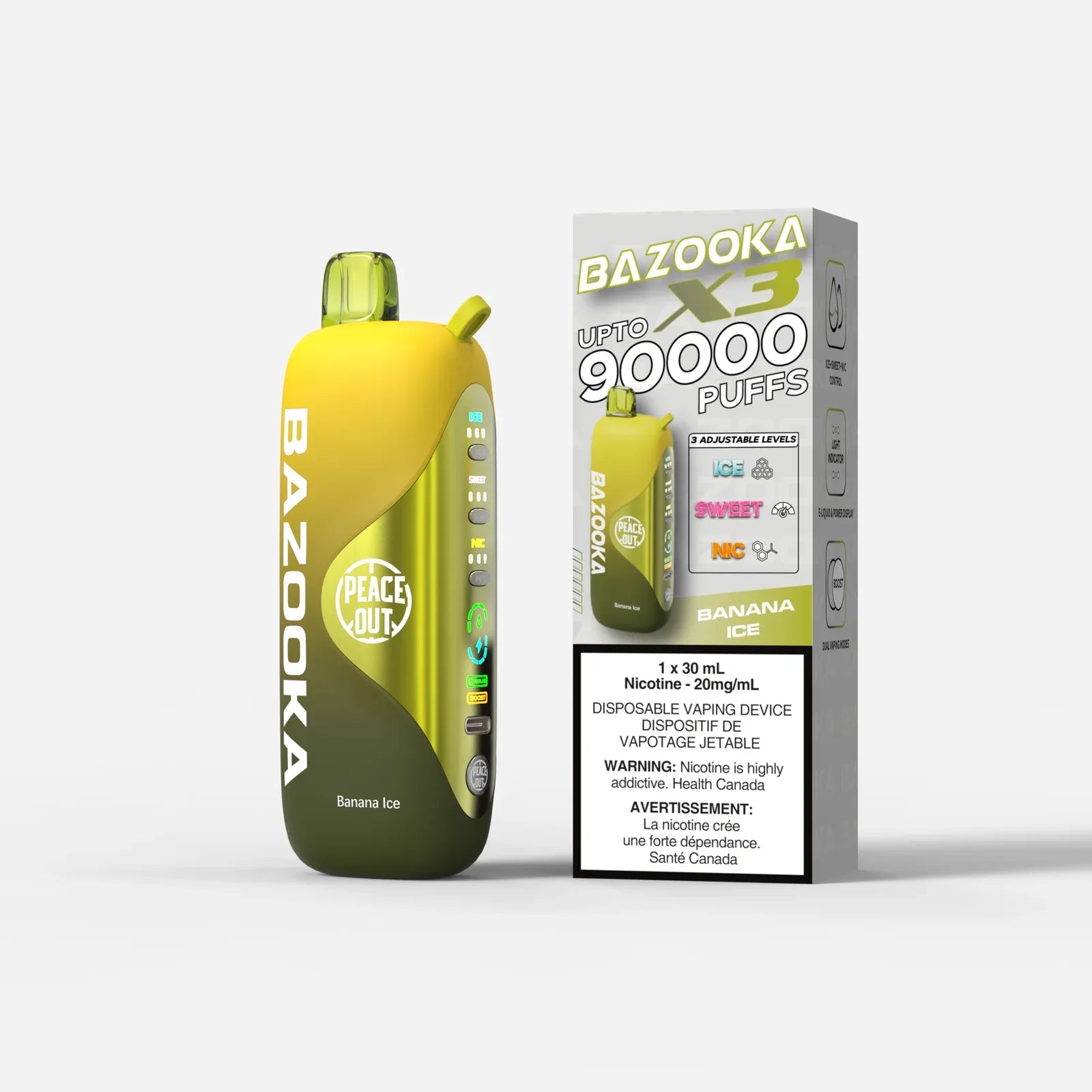 Peace Out Bazooka X3 Disposable Vape 30mL Peace Out Bazooka X3 Disposable Vape 30mL
