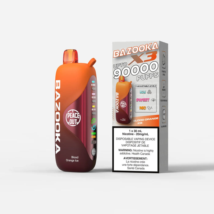 Peace Out Bazooka X3 Disposable Vape 30mL, Peace Out Bazooka X3 Disposable Vape 30mL,