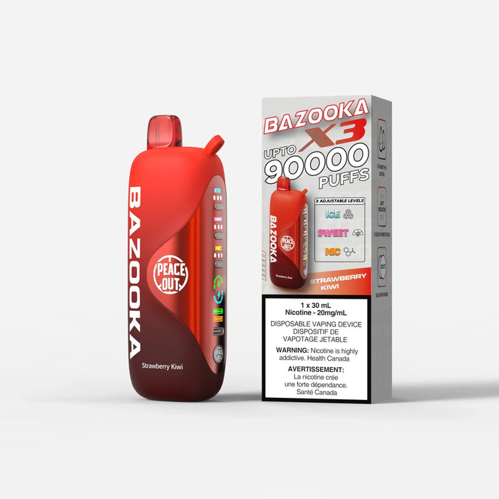 Peace Out Bazooka X3 Disposable Vape 30mL, Peace Out Bazooka X3 Disposable Vape 30mL,