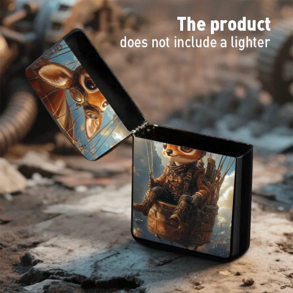 Steampunk Bunny & Gears Art Metal Lighter Shell,