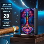 Vibrant Chakra Meditation Forest Art Aluminum Lighter Shell, Vibrant Chakra Meditation Forest Art Aluminum Lighter Shell
