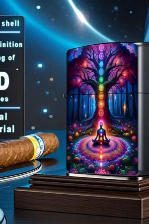 Vibrant Chakra Meditation Forest Art Aluminum Lighter Shell