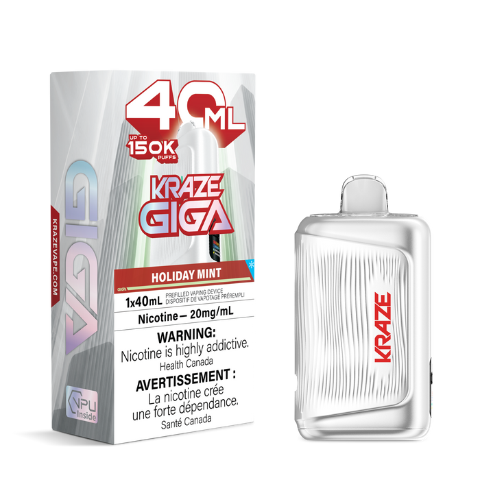kraze giga rechargeable disposable vape 40ml Kraze Giga Rechargeable Disposable Vape 40mL