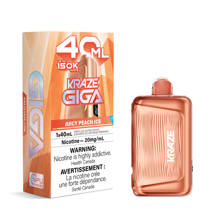 kraze giga rechargeable disposable vape 40ml Kraze Giga Rechargeable Disposable Vape 40mL