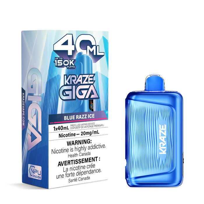 kraze giga rechargeable disposable vape 40ml Kraze Giga Rechargeable Disposable Vape 40mL