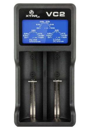 clearance xtar vc2 2 slot smart charger with lcd screen 1