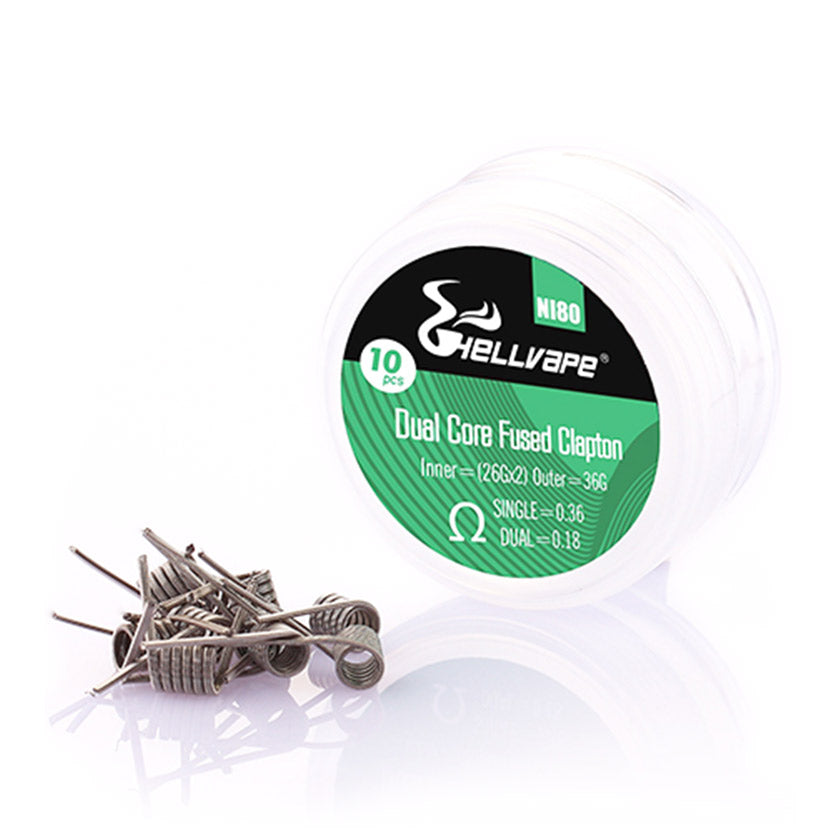 hellvape ni80 fused clapton pre built coils mtl dual triple quad hellvape ni80 fused clapton pre built coils mtl dual triple quad